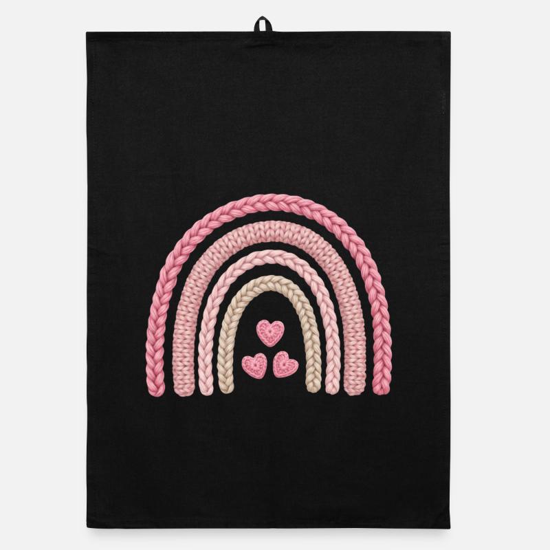 Rainbow Pink Knitting Pattern Organic dish towel