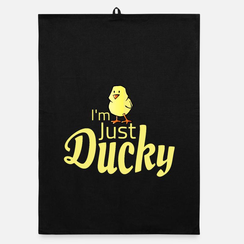 Just Ducky Fun Graphic Tee Organic dish towel