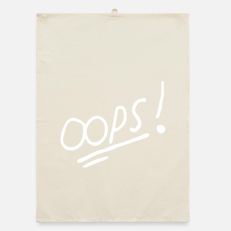 Vibrant Oops Handwritten Text Design Organic dish towel