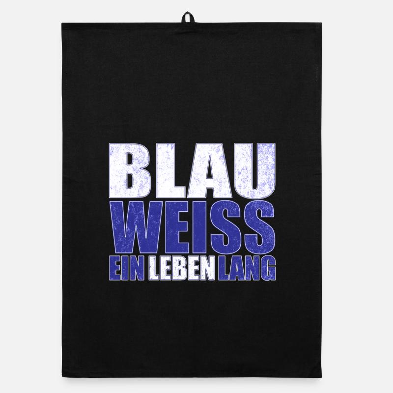 Blau Weiss ein Leben Lang Organic Geschirrtuch