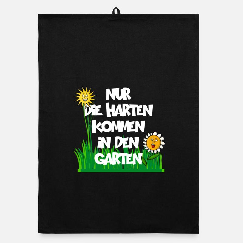 NUR DIE HARTEN KOMMEN IN DEN GARTEN - Organic Geschirrtuch - Schwarz