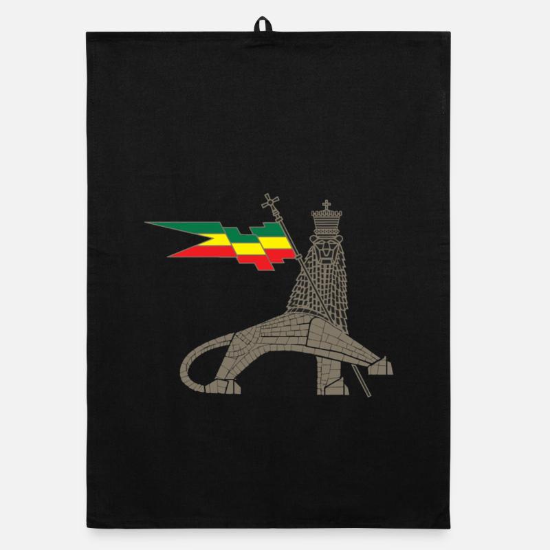 Royal Lion with Ether Flag Bar Organic dish towel