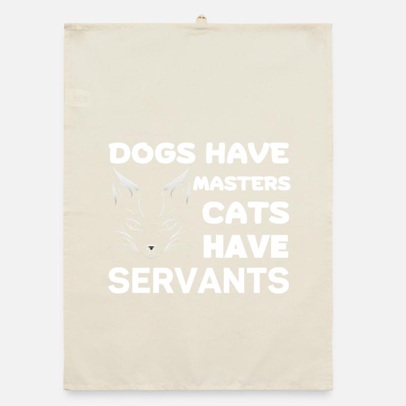Cats have servants Organic dish towel