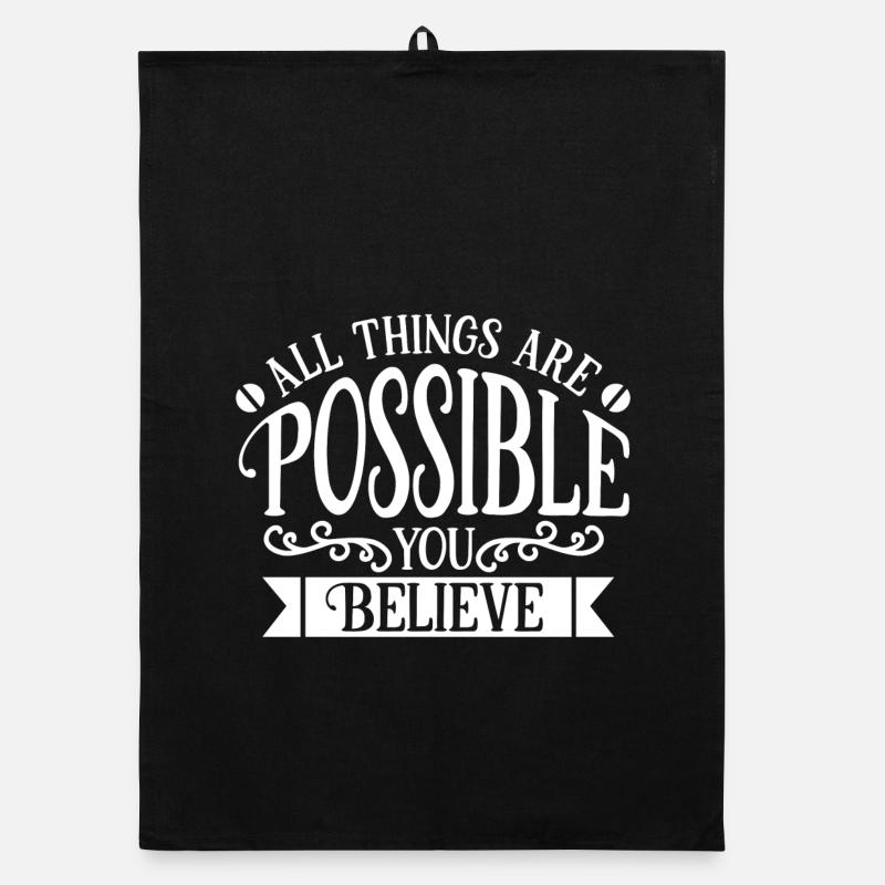 dreams, living your dreams, everything is possible Organic dish towel