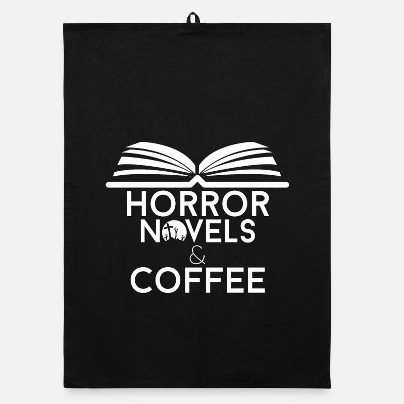 Book Lover Horrorromane und Kaffee Organic Geschirrtuch