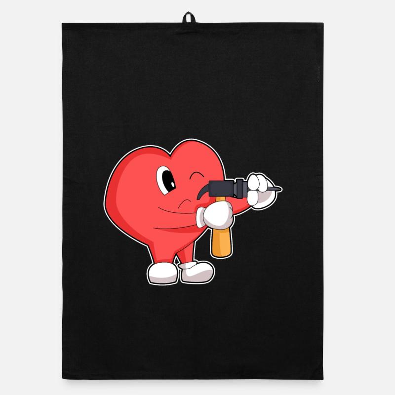Heart Craftsman Drill Craft Organic dish towel