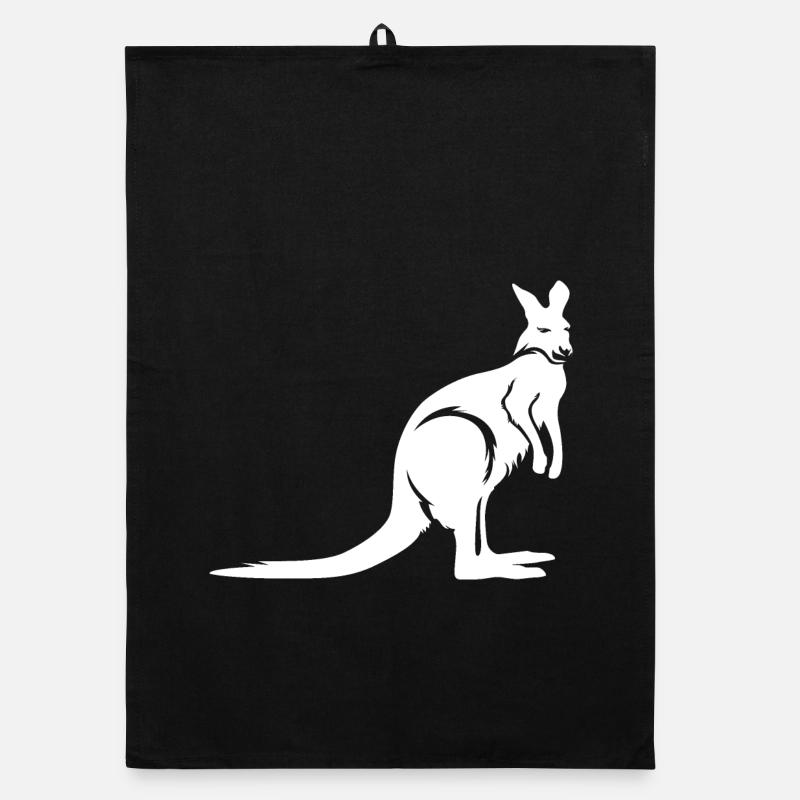 Känguru Australien TIere Logo Illustration Icon Organic Geschirrtuch