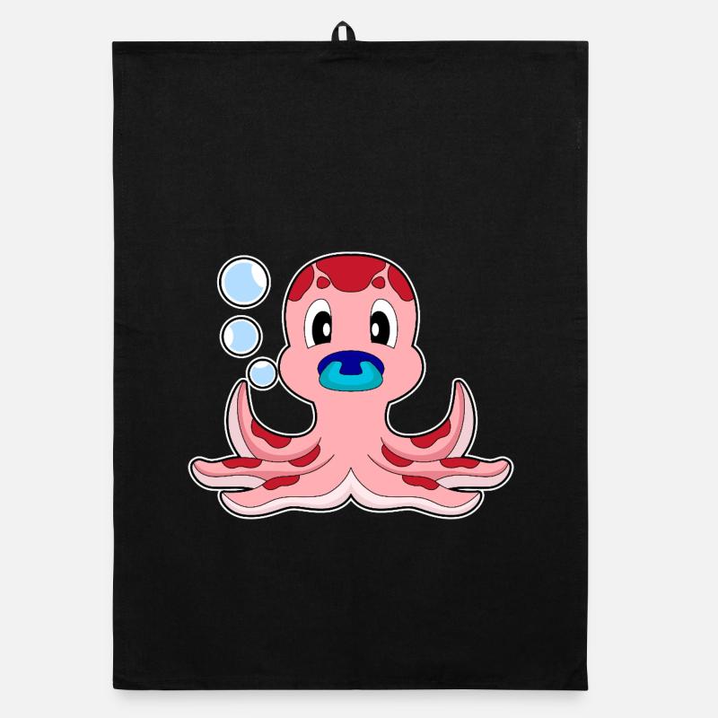 Octopus Baby Pacifier Organic dish towel
