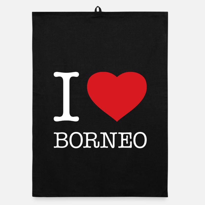 I LOVE BORNEO Organic dish towel