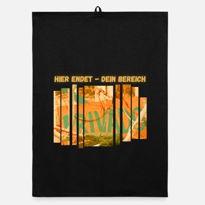 Hier endet dein Bereich - Organic Geschirrtuch - Schwarz