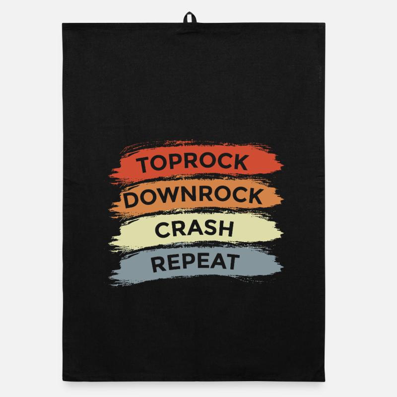 Toprock Downrock Crash Repeat Organic dish towel