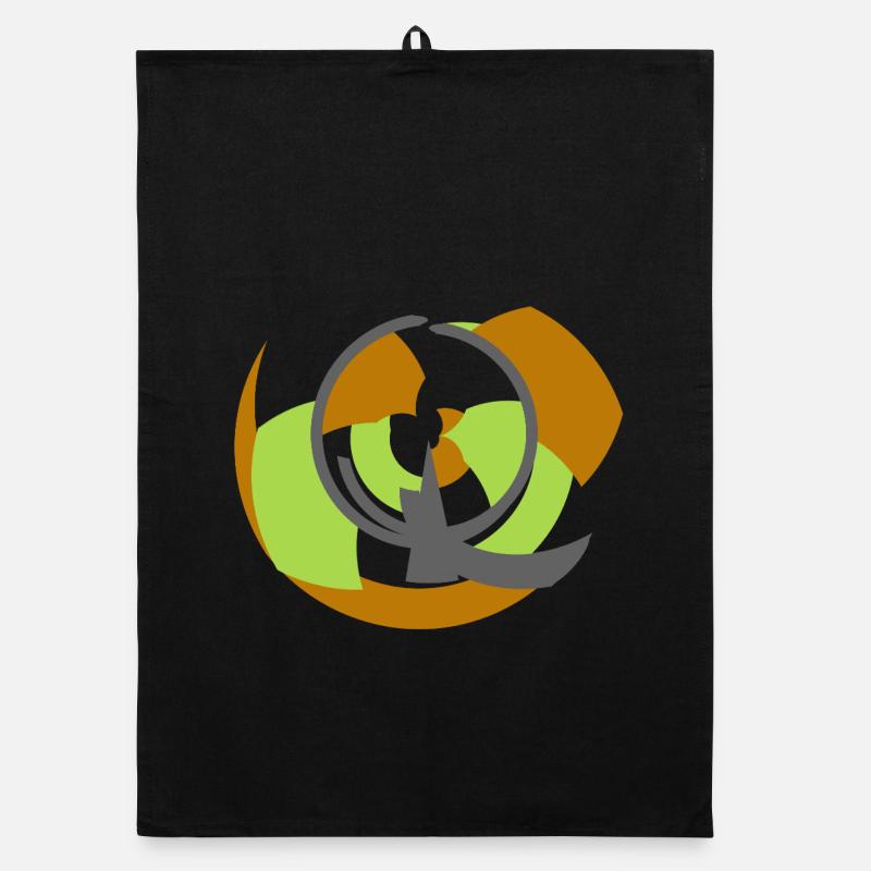 Spiral Orbit Abstract Geometry Organic dish towel