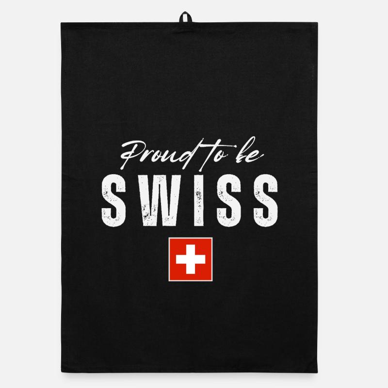 Fierté suisse, drapeau suisse Torchon bio