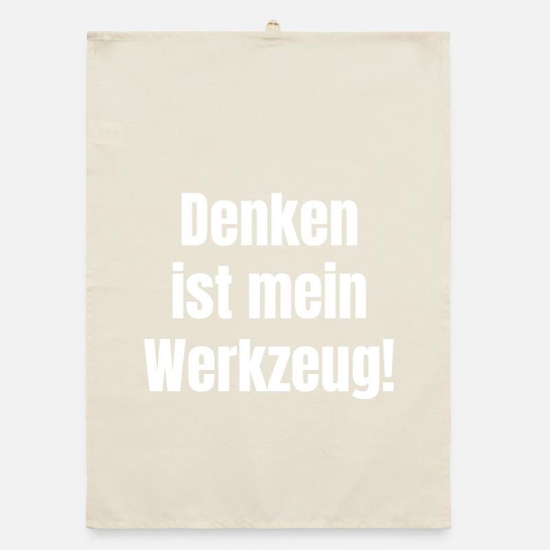 Thinking is my tool Organic dish towel