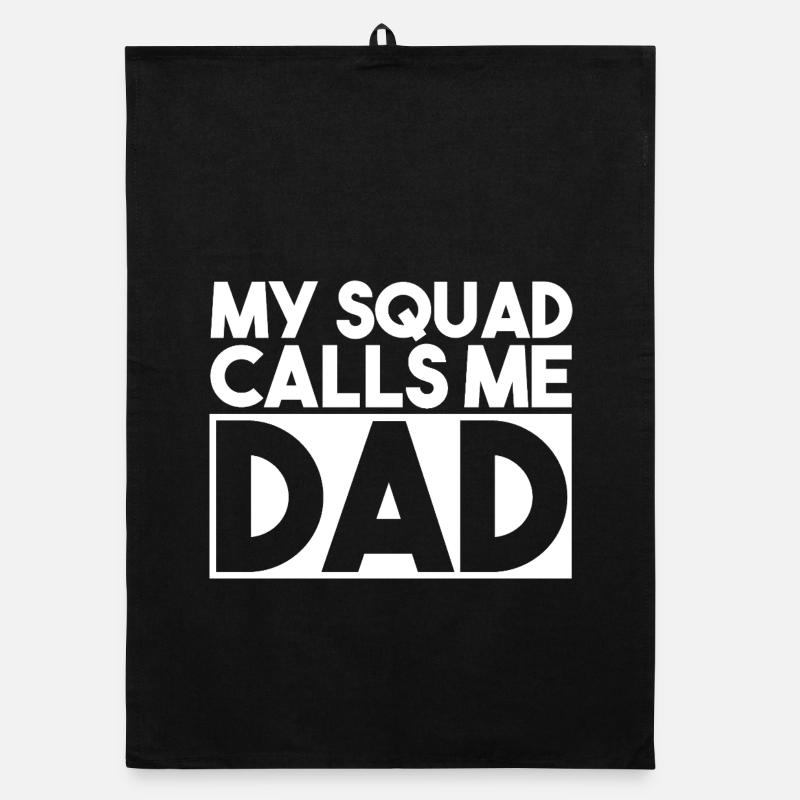 Daddy Squad Fathers Day Gift for Dad Papa Lover Organic dish towel