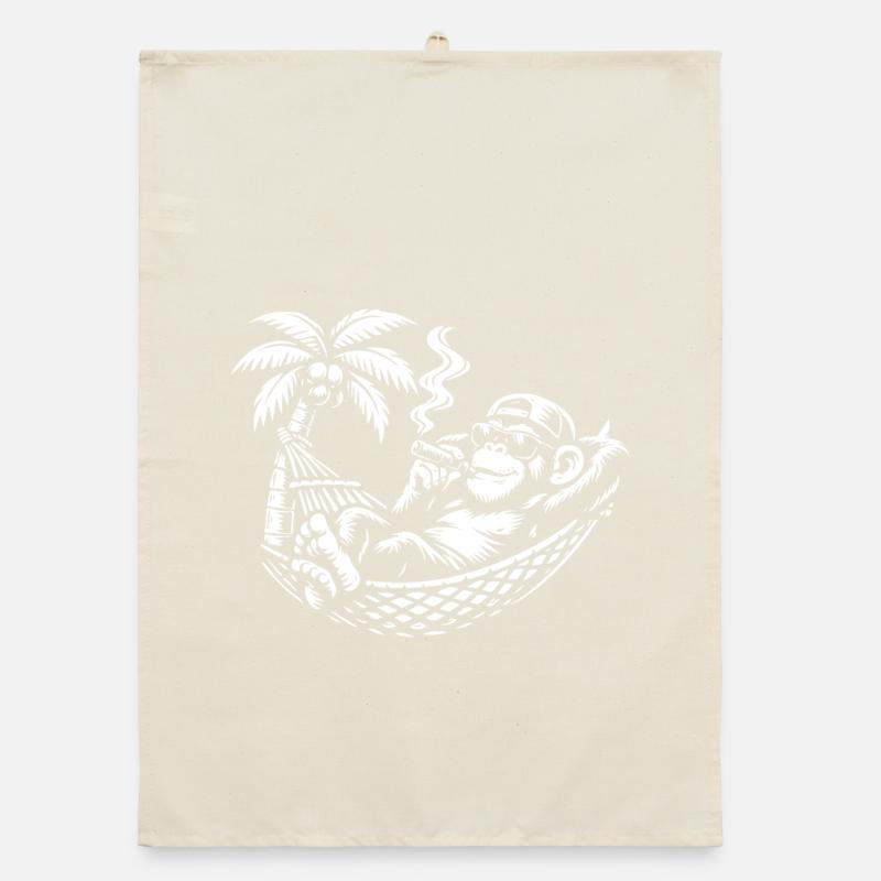 Chill Monkey Hammock Cigar Organic dish towel