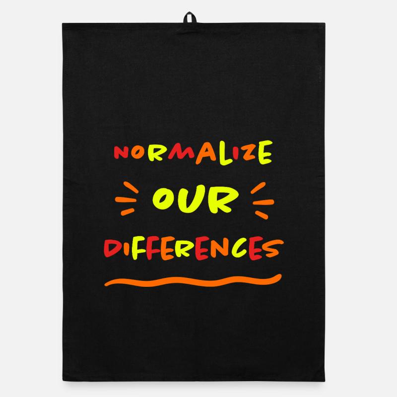 Normalisez nos différences - Inclusion - néon Torchon bio
