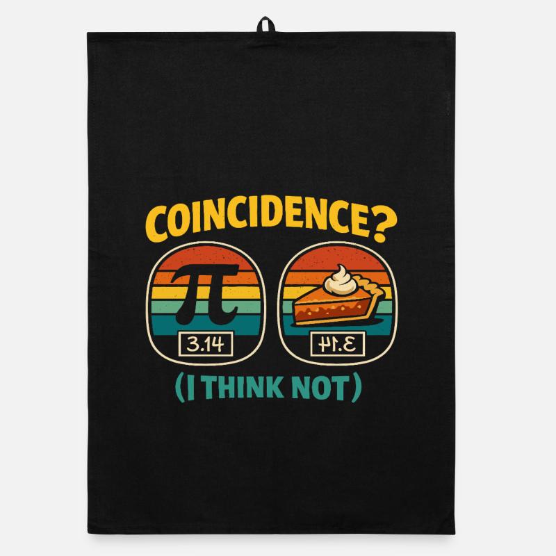 Pi Tag Coincidence I Think Not Mathe Design Organic dish towel