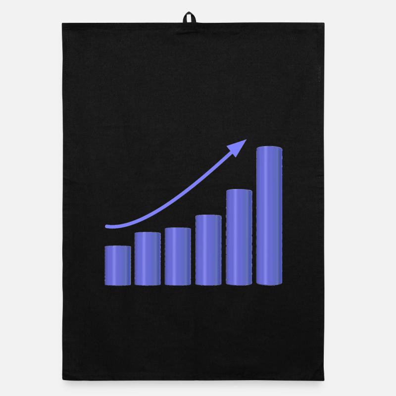 Wachstumsdiagramm mit dynamischer Steigung Organic Geschirrtuch