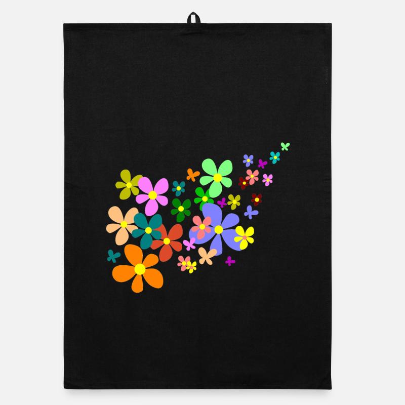 spring flowers Organic dish towel