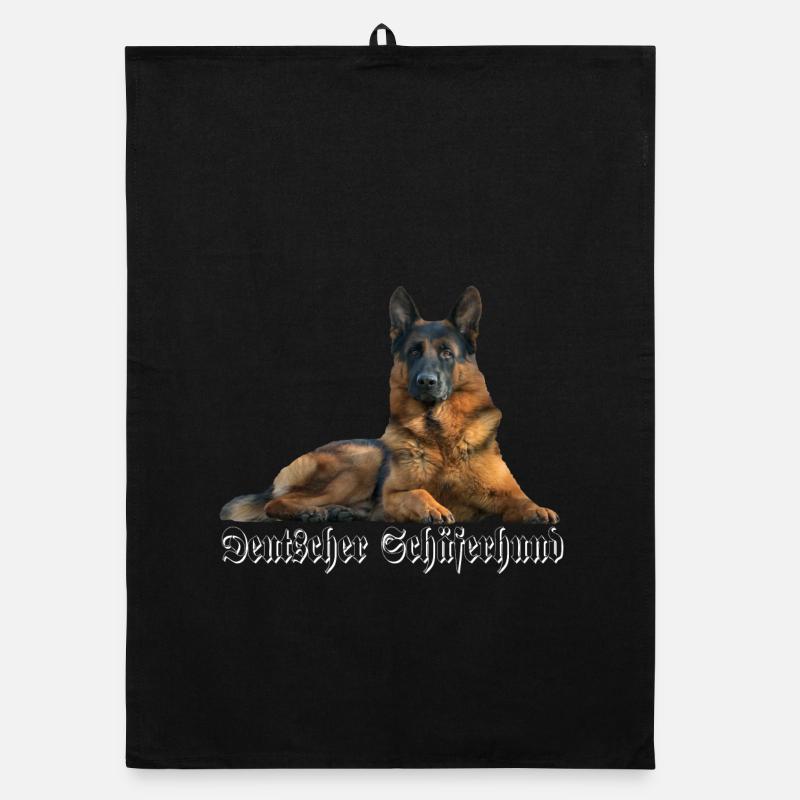 German shepherd, german shepherd, dog head, dogs Organic dish towel
