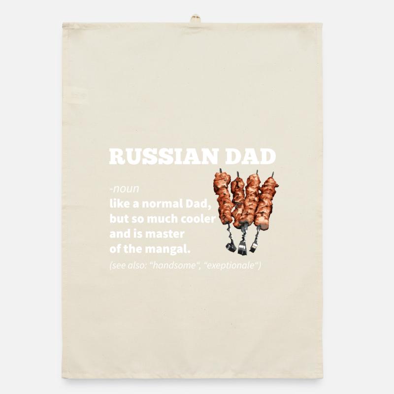 Russian Father Gift Organic dish towel