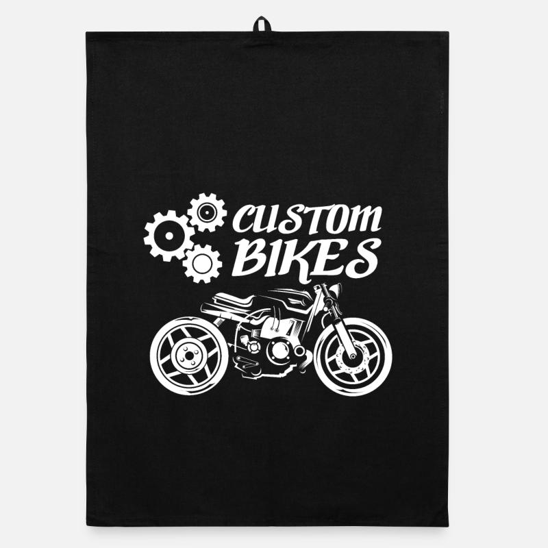 Custom Bikes Moto Icon Illustration Graphique Torchon bio