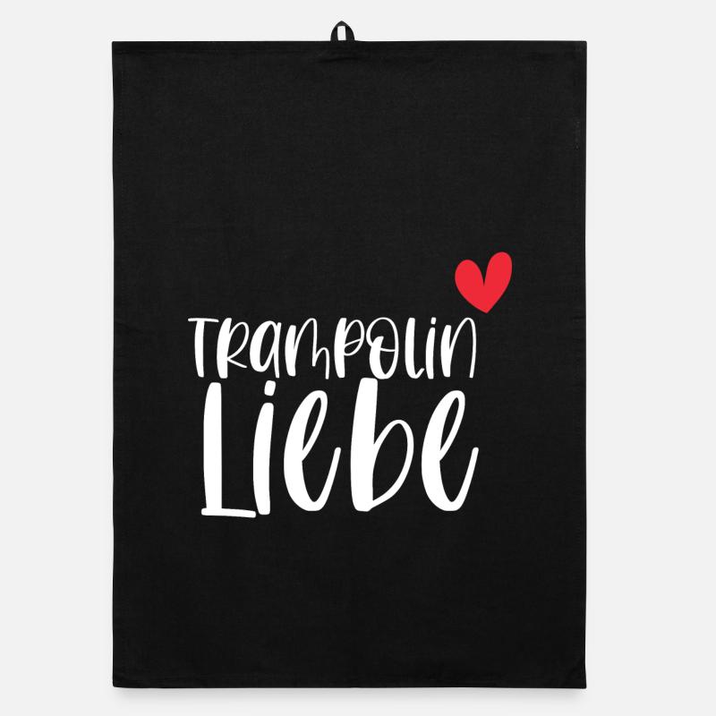 Trampolin Liebe Springen Hobby Geschenk Organic Geschirrtuch