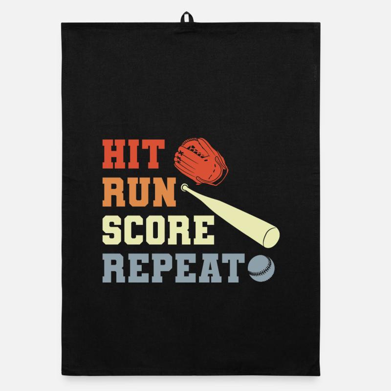 Baseball Slogan Organic dish towel