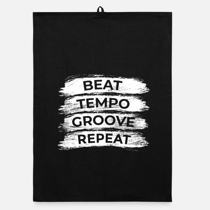 Drums Motivation Organic dish towel