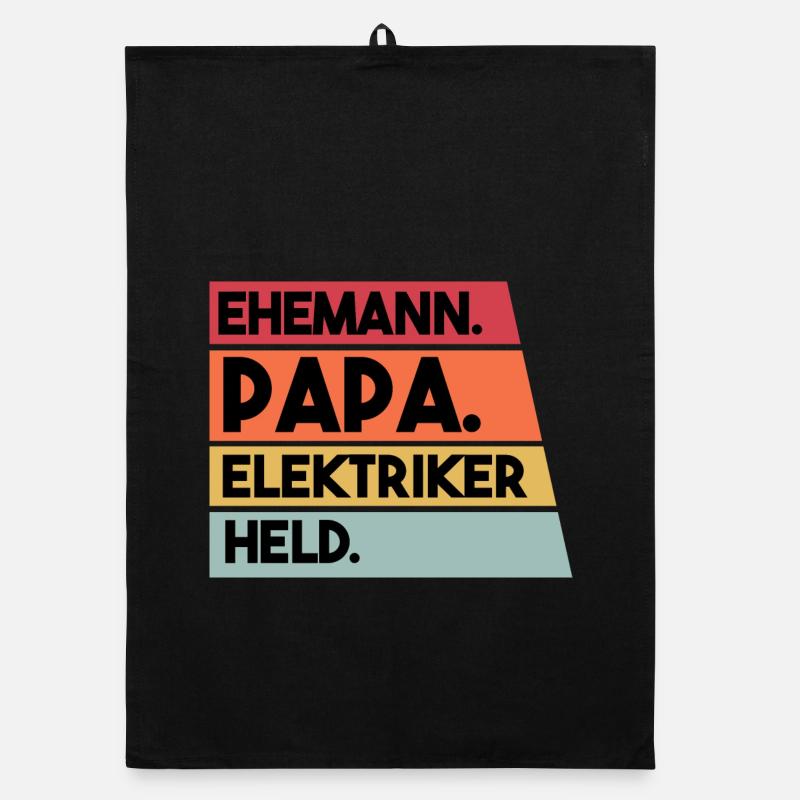 Ehemann Papa Elektriker Held Organic Geschirrtuch