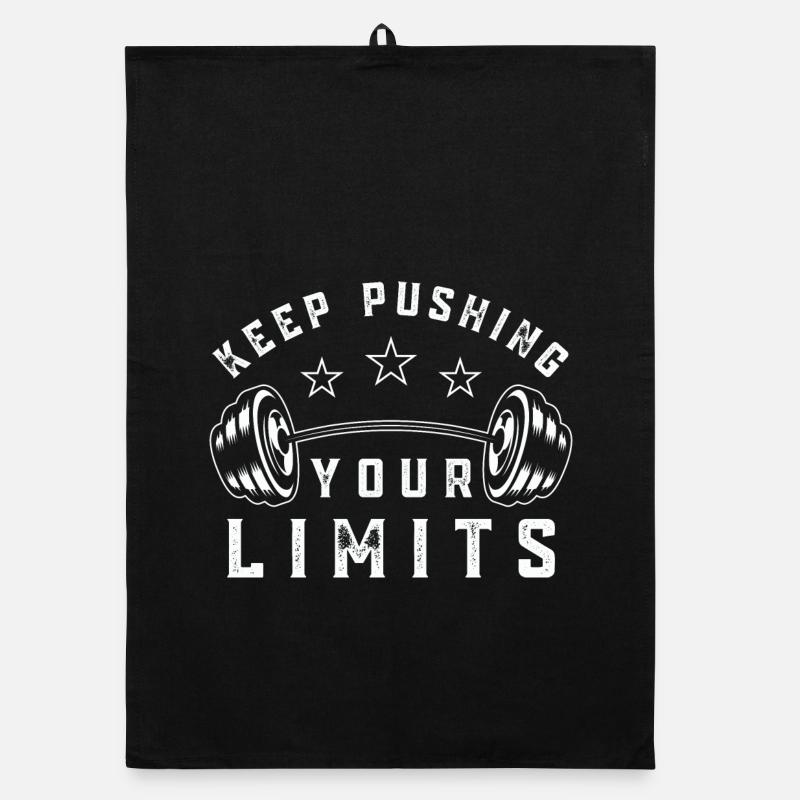  Gym Quote Keep Pushing Your Limits Organic dish towel