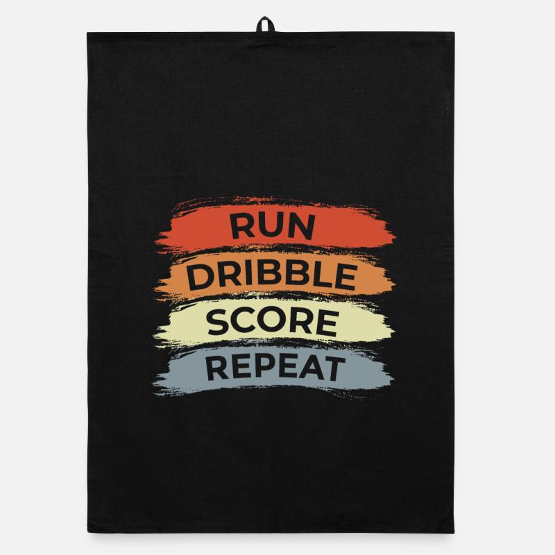 Run Dribble Score Repeat Organic dish towel