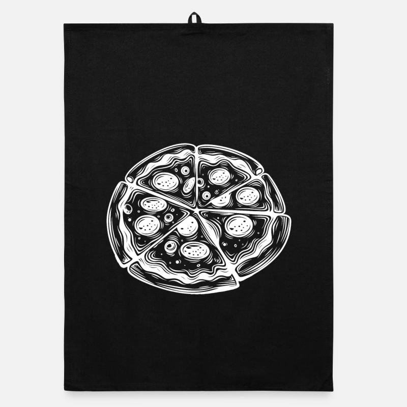 Dessin de pizza Torchon bio