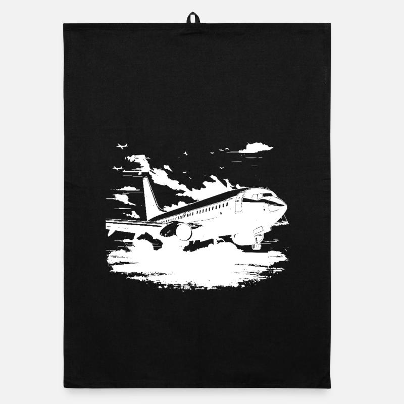Airplane Sketch Organic dish towel