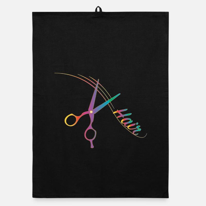 Ciseaux de coiffure colorés avec balançoire – style créatif Torchon bio