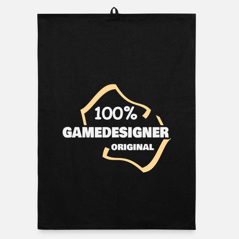 Beruf Gamedesigner Organic Geschirrtuch