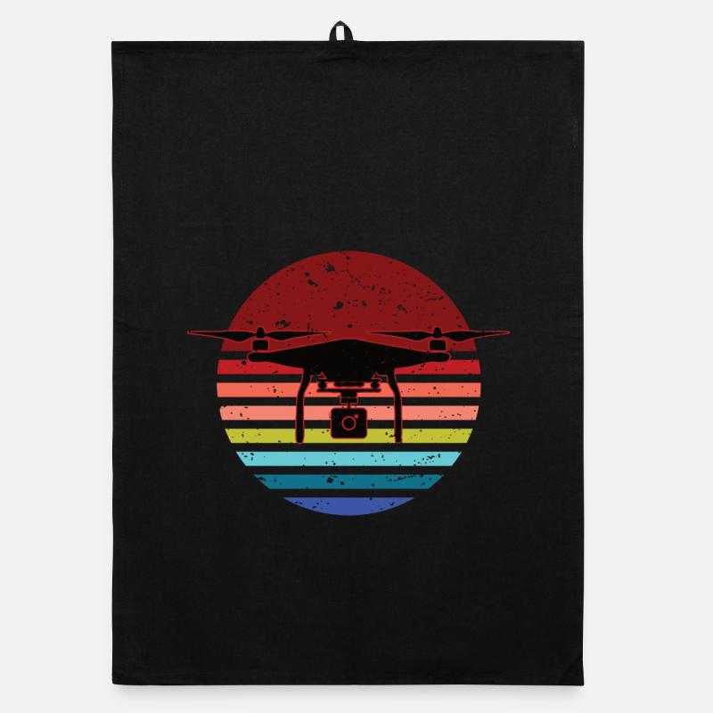 Vintage drone Organic dish towel