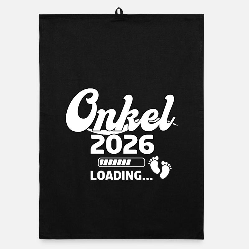 Onkel 2026 Loading Design - Organic Geschirrtuch - Schwarz