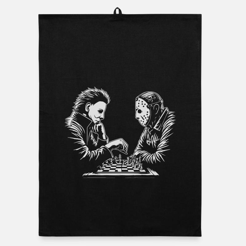 Illustration de match d’échecs étrange Torchon bio