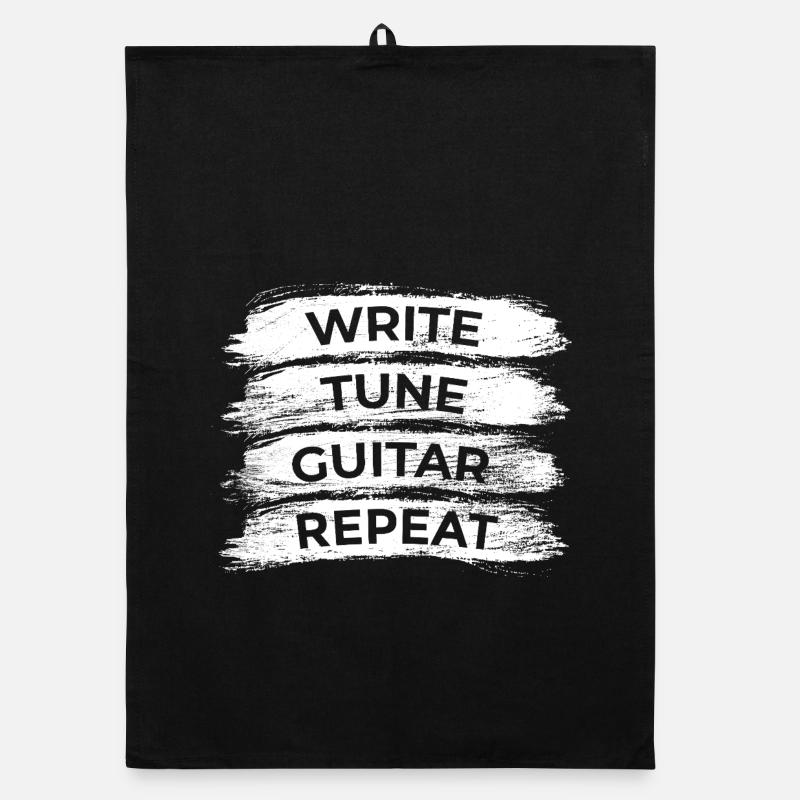 Guitar Player Routine Organic dish towel
