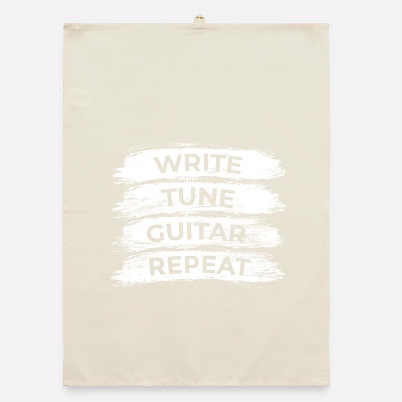 Guitar Player Routine Organic dish towel