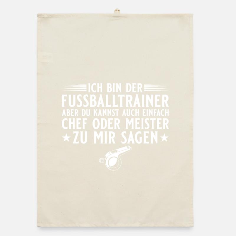 Fußballtrainer Chef oder Meister Organic Geschirrtuch