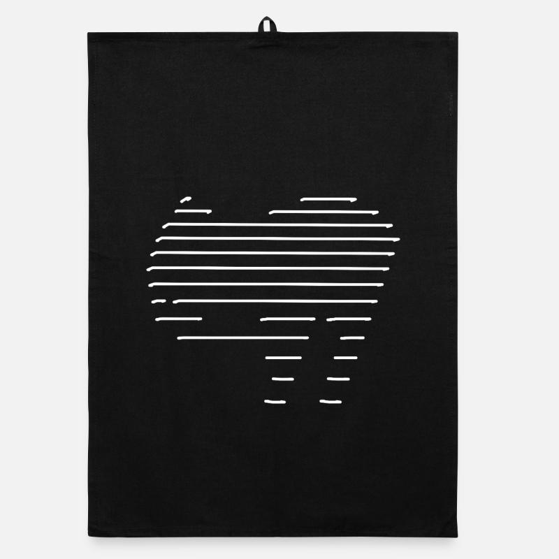Anti-fascist - Organic dish towel - black