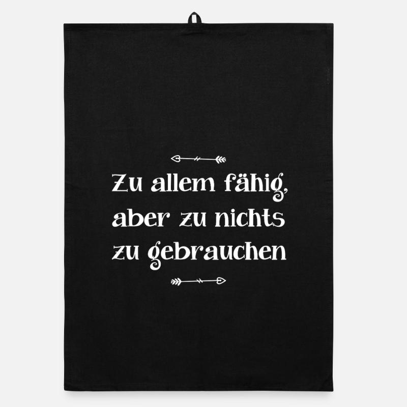 Lustiger Spruch  Organic Geschirrtuch