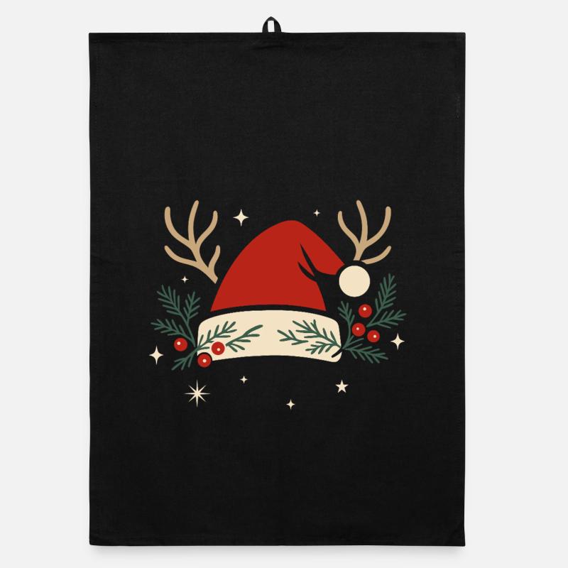 Chapeau de Noël avec bois et branches de sapin Torchon bio