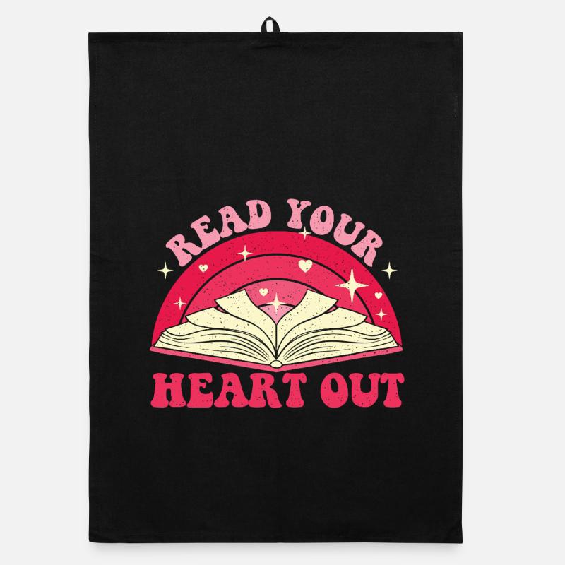 Lecteur drôle de Reader Reading Your Heart Out Torchon bio