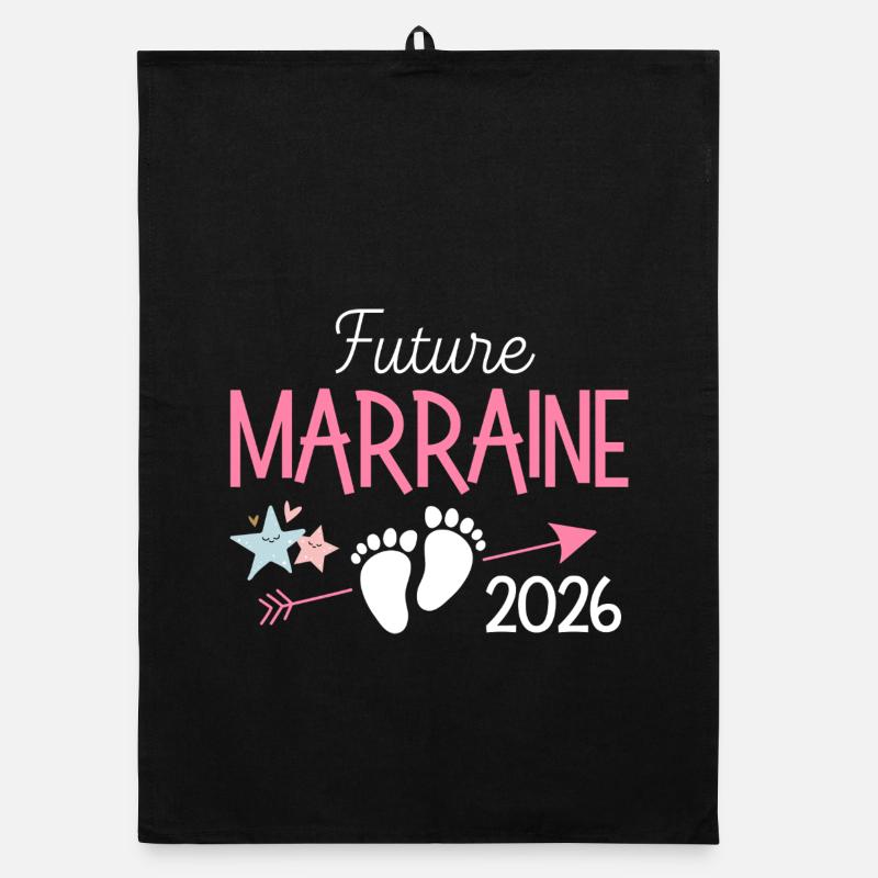 Future Marraine 2026 Annonce de Grossesse Torchon bio