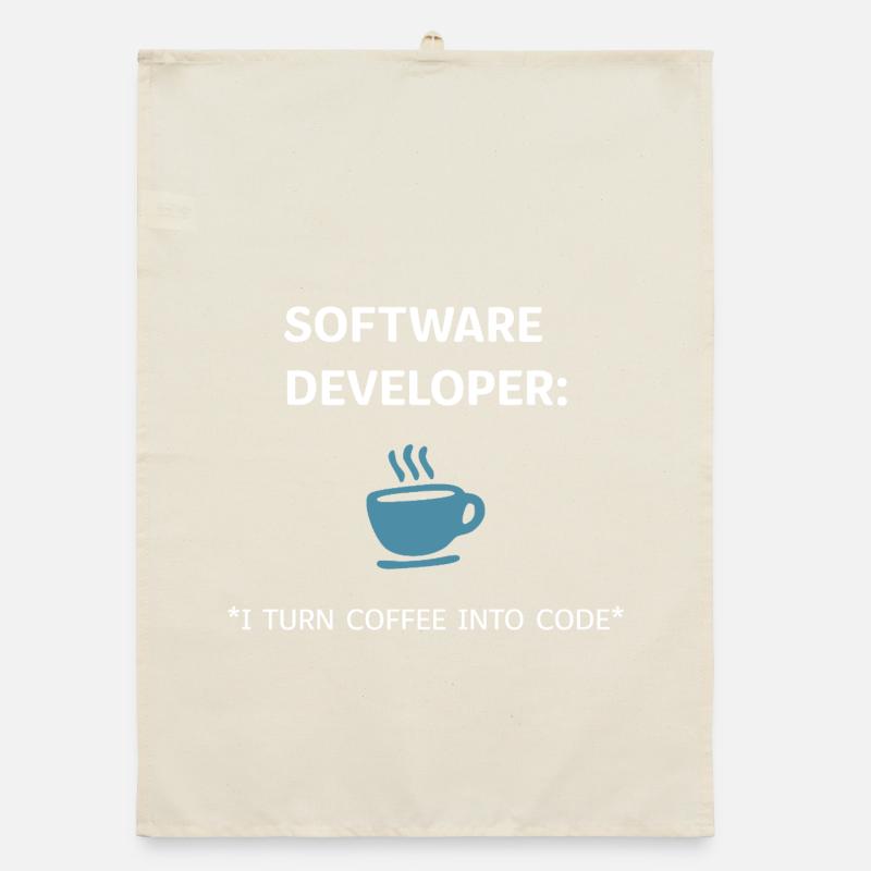 Software Developer - Coffee Edition Organic dish towel