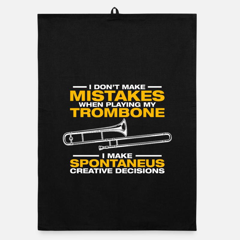Spontaneus Trombone Trombone Player Trombonist Organic dish towel